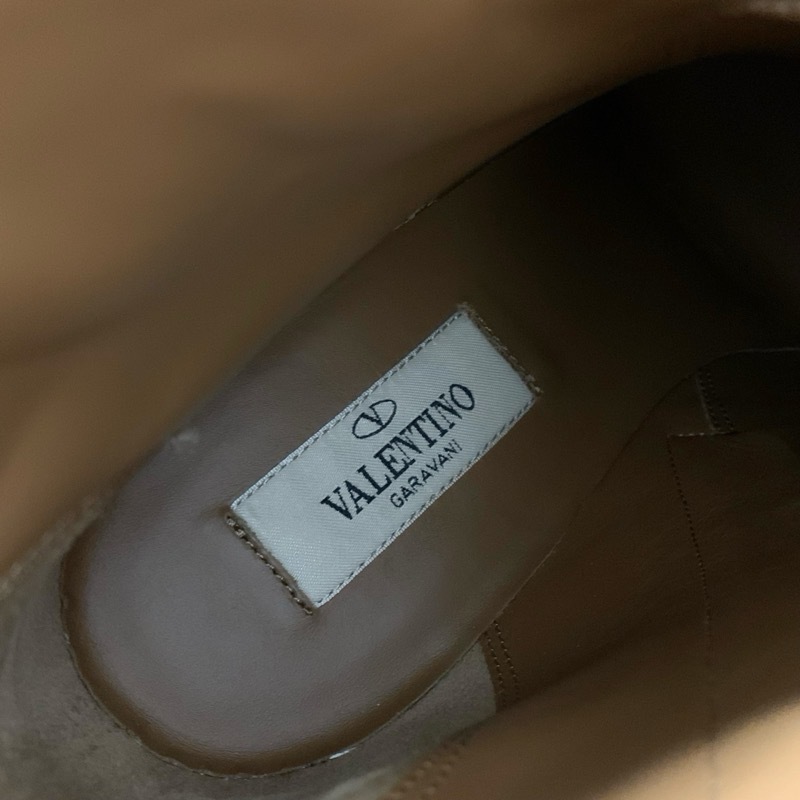 ヴァレンティノ VALENTINO ブーツ ショートブーツ 靴 シューズ レザー ブラック 黒 ゴールド 未使用 ロックスタッズ ベルト_画像7