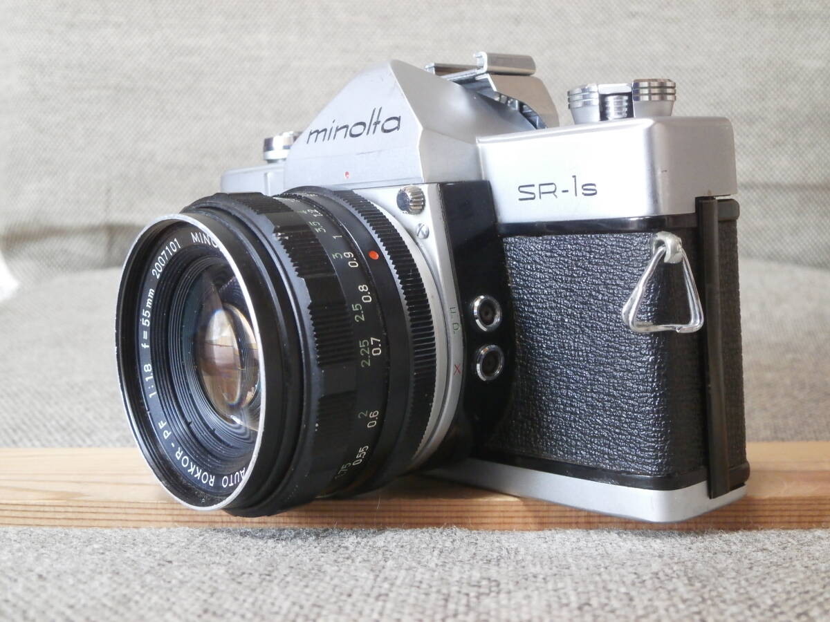 minolta SR-1s AUTO ROKKOR-PF 1:1.8 f=55mm レンズ付き　動作確認済み_画像2