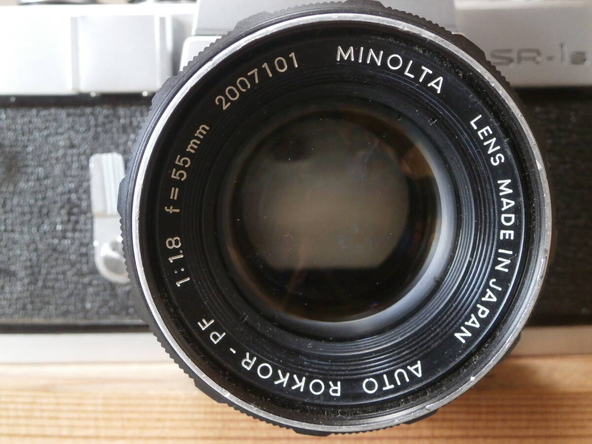 minolta SR-1s AUTO ROKKOR-PF 1:1.8 f=55mm レンズ付き　動作確認済み_画像9