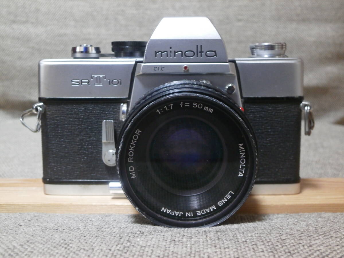 minolta SRT 101 MD ROKKOR 1:1.7 f=50mm レンズ付き　動作確認済み_画像1