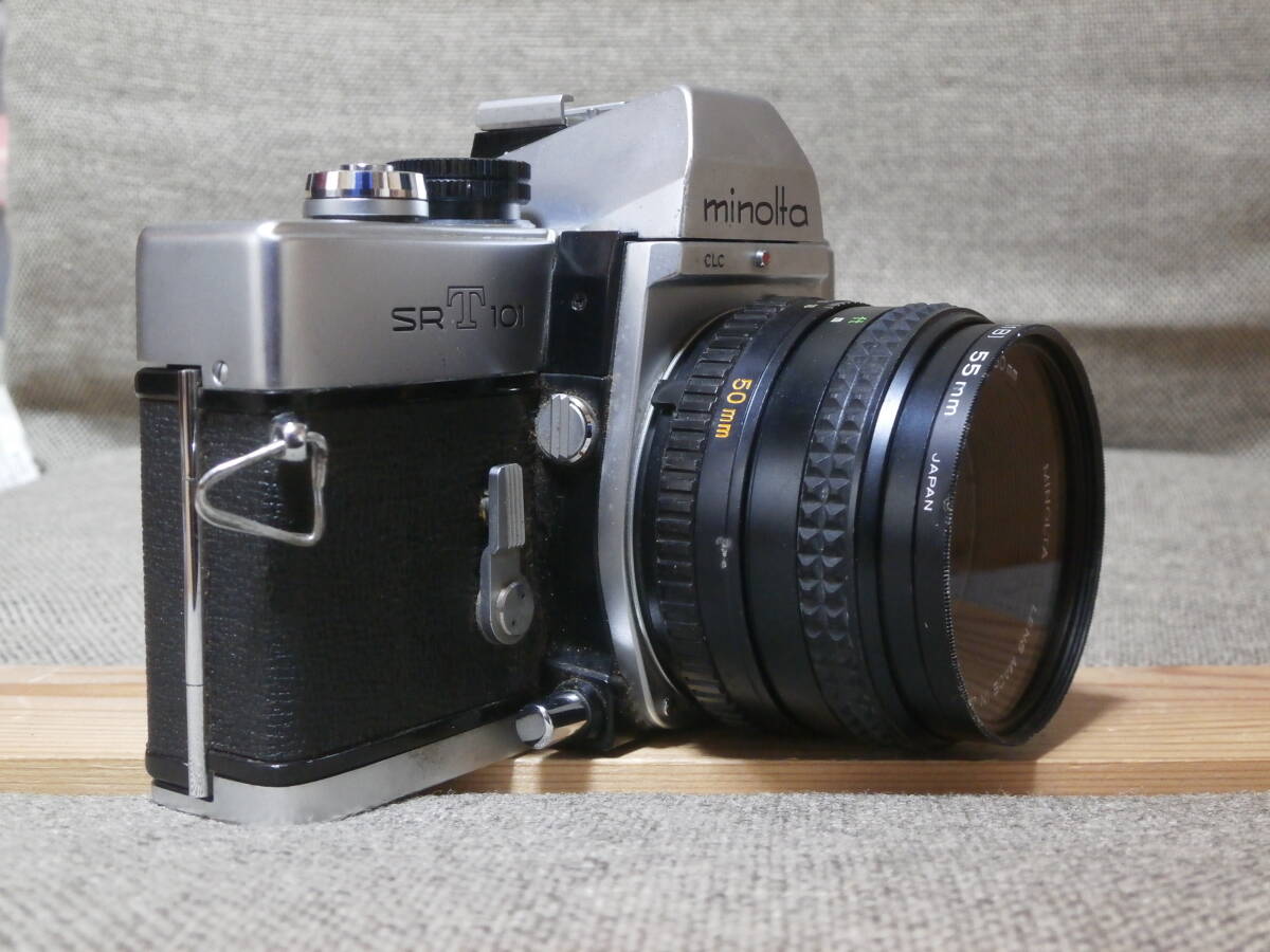 minolta SRT 101 MD ROKKOR 1:1.7 f=50mm レンズ付き　動作確認済み_画像3