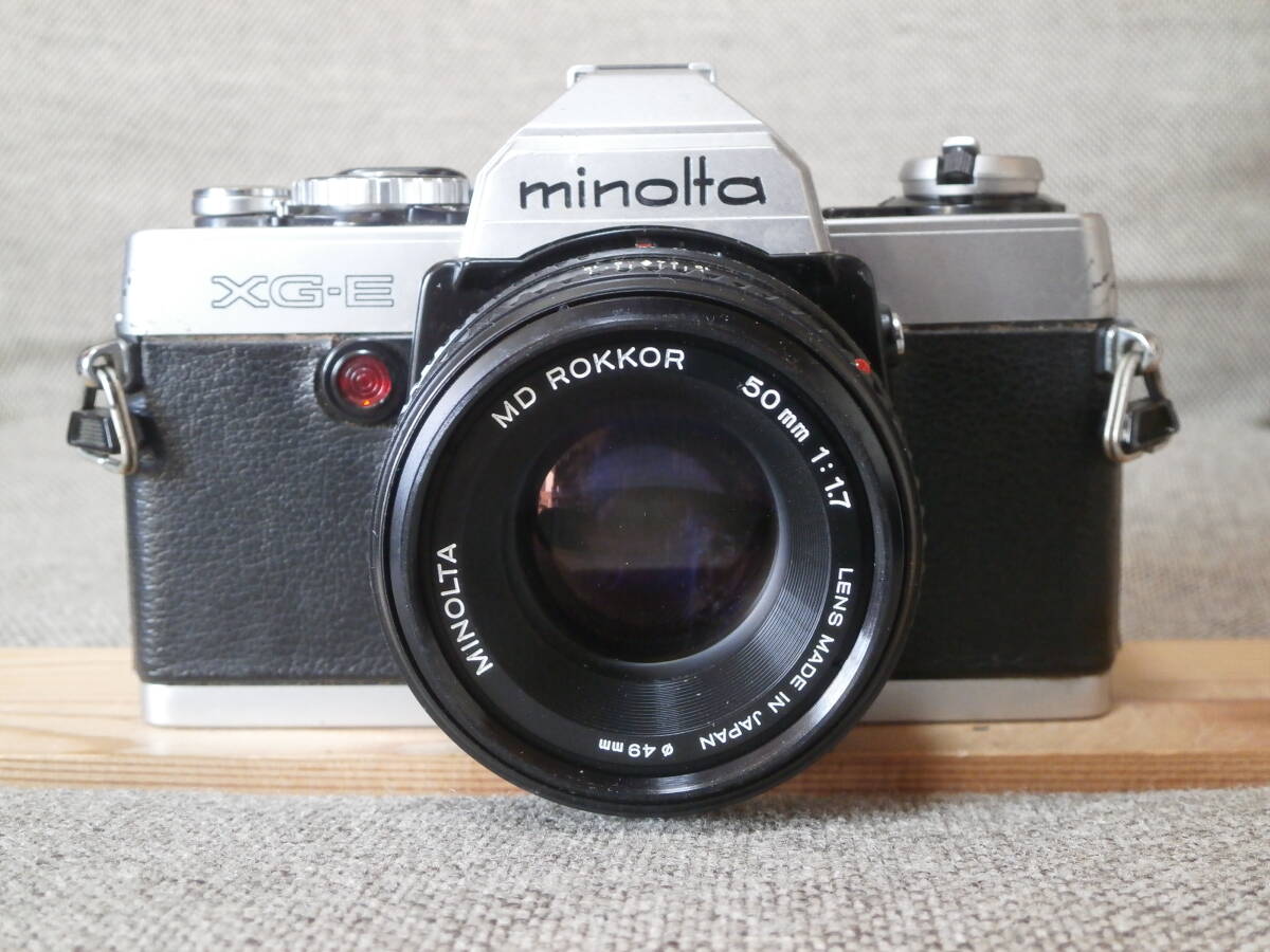 minolta XG・E MD ROKKOR 50mm 1:1.7 レンズ付き　動作確認済み_画像1