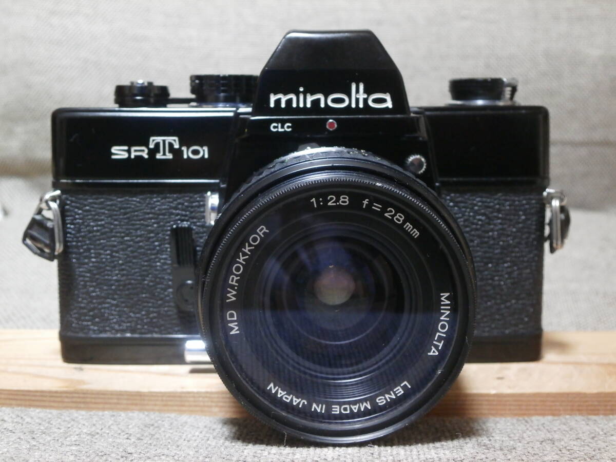 minolta SRT 101 MD W. ROKKOR 1:2.8 f=28mm ジャンクレンズ付き　動作確認済み_画像1