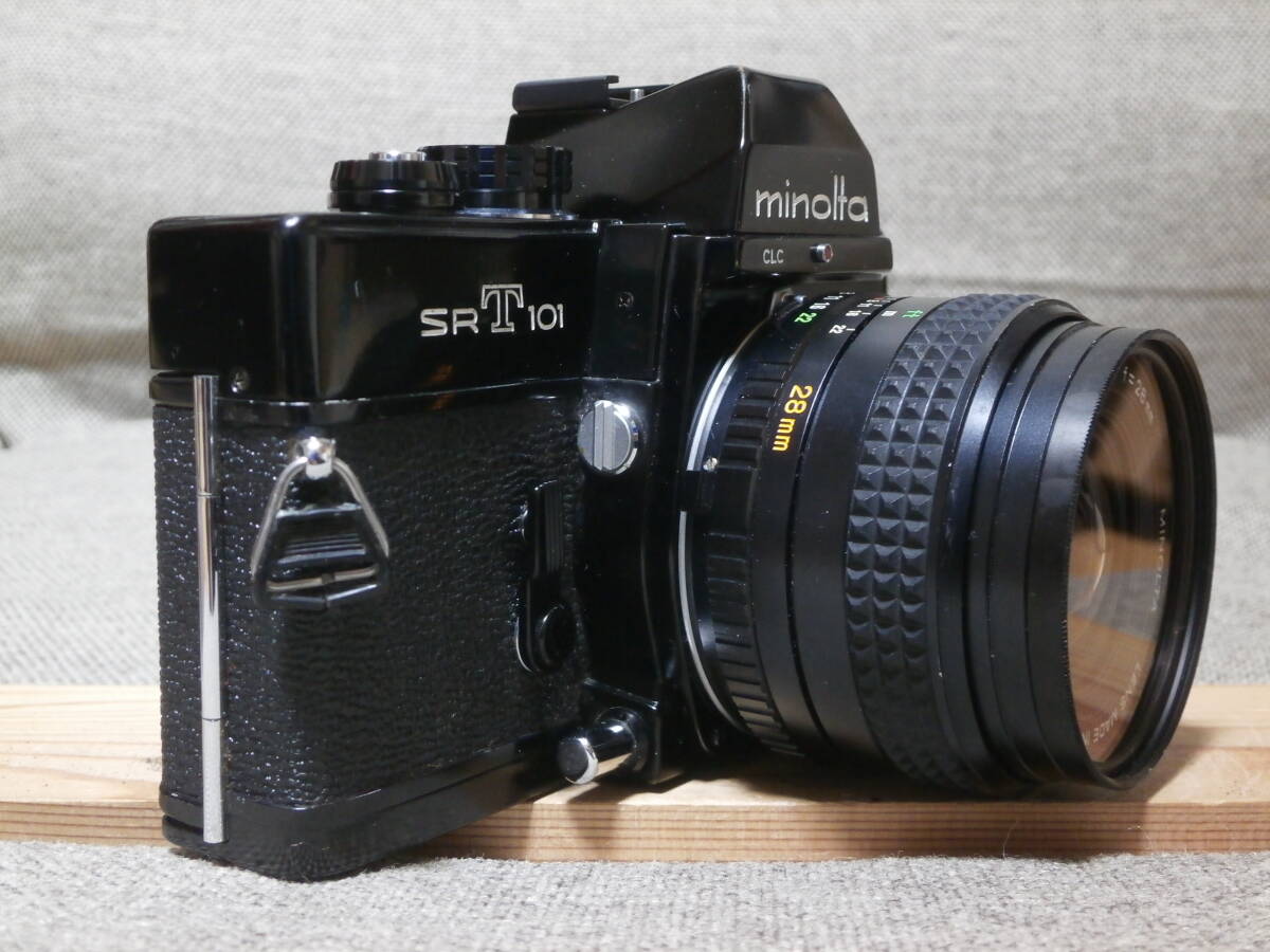 minolta SRT 101 MD W. ROKKOR 1:2.8 f=28mm ジャンクレンズ付き　動作確認済み_画像3