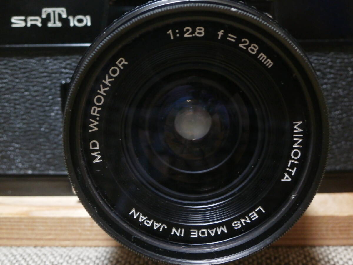 minolta SRT 101 MD W. ROKKOR 1:2.8 f=28mm ジャンクレンズ付き　動作確認済み_画像9