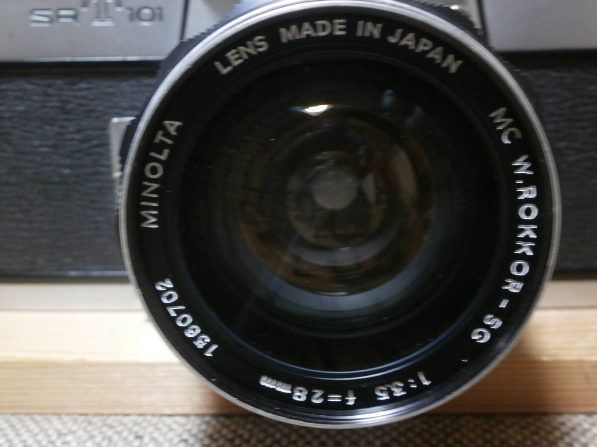 minolta SRT 101 MC W. ROKKOR-SG 1:3.5 f=28mm レンズ付き　動作確認済み_画像9