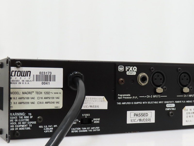 ■□AMCRON MACRO-TECH 1202 パワーアンプ MA-1202 アムクロン□■031899011□■_画像5