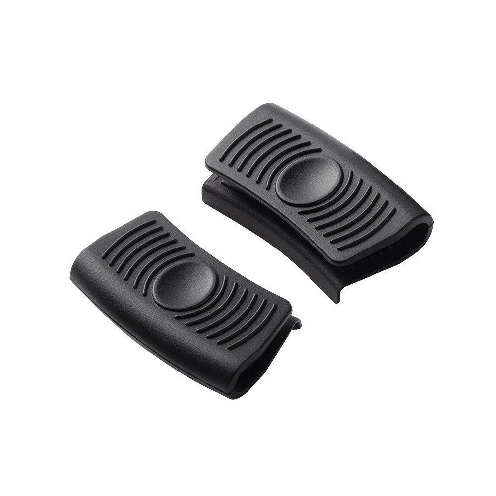  силикон прихватка 2 шт. комплект крышка кнопка, ручка настройки жаростойкий ... предотвращение скольжения обработка огонь царапина предотвращение водонепроницаемый водоотталкивающий кухня товары [ черный 2 шт ]SNBT02S