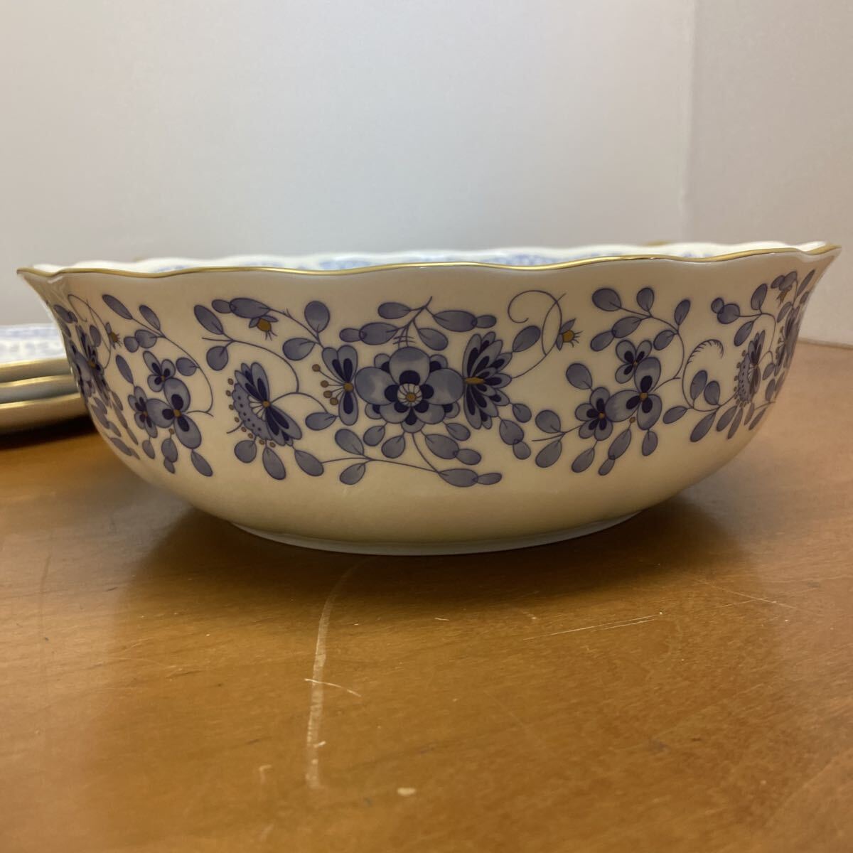 t224 NARUMI ナルミ ケーキ皿&ティースプーン・フォーク各3点 シチュー皿6点 サラダボール フルーツボール各1点セット売り 洋食器 _画像9