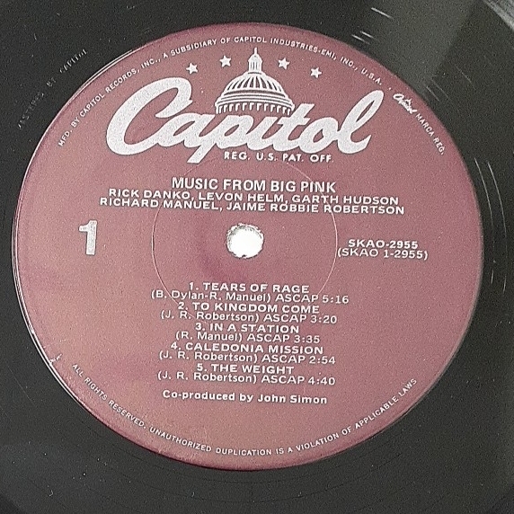t050 Music From Pink The Band LPレコード 見開き US盤_画像6