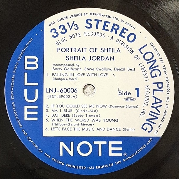 t093 PORTRAIT OF SHEILA Sheila Jordan LPレコード 日本盤、日本語解説付き_画像8