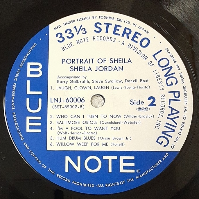 t093 PORTRAIT OF SHEILA Sheila Jordan LPレコード 日本盤、日本語解説付き_画像10