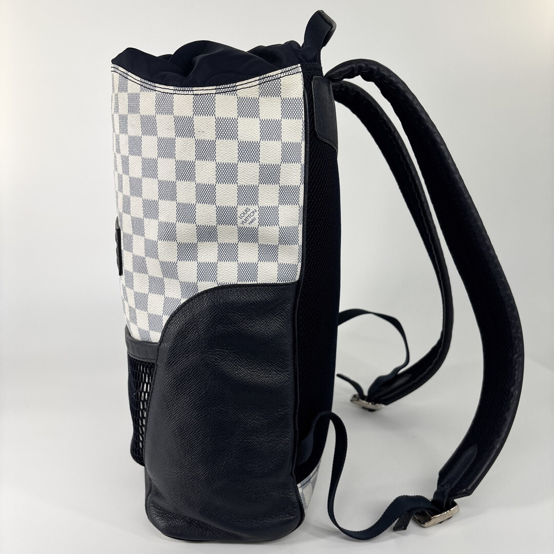 極美品 Louis Vuitton ルイヴィトン リュック ダミエコースト マッチポイント N40018 バックパック ダミエアズール メンズ ホワイト 白_画像4