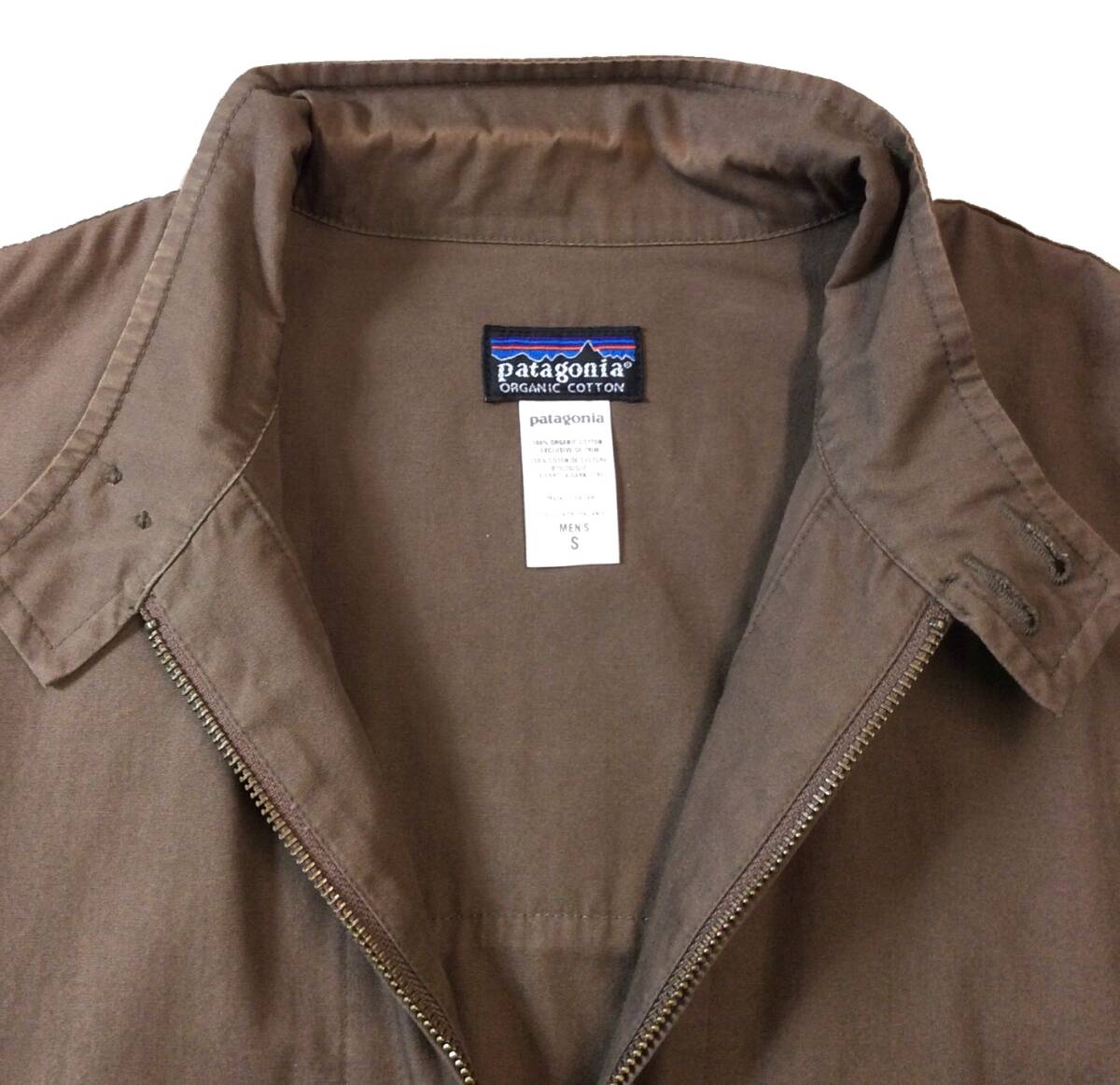 PATAGONIA パタゴニア オーガニックコットン スウィングトップ ジャケット ブルゾン ブラウン フルジップ メンズ S 27125S7_画像3