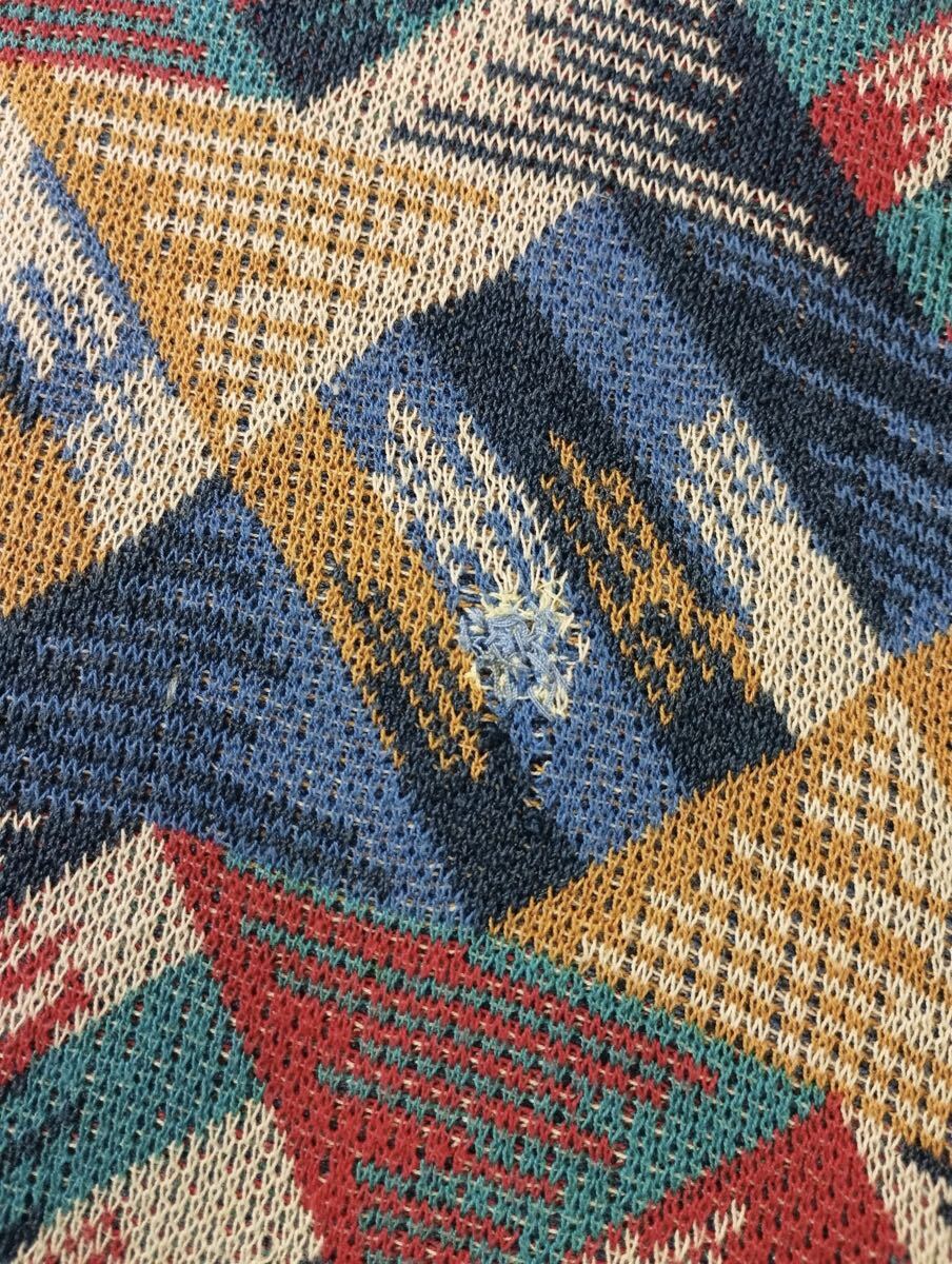 (D) イタリア製 MISSONI ミッソーニ コットン リネン ニット 46 セーター_画像2