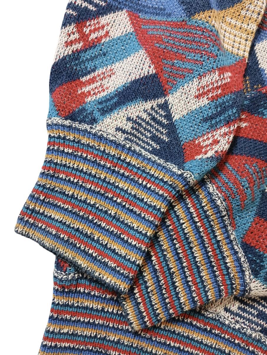 (D) イタリア製 MISSONI ミッソーニ コットン リネン ニット 46 セーター_画像3