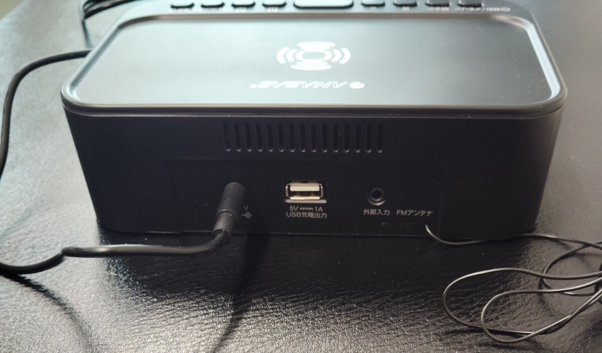 CT-BT100 Qiワイヤレス充電 時計 FMラジ スマートスピーカー (保証 26年11月)_画像3