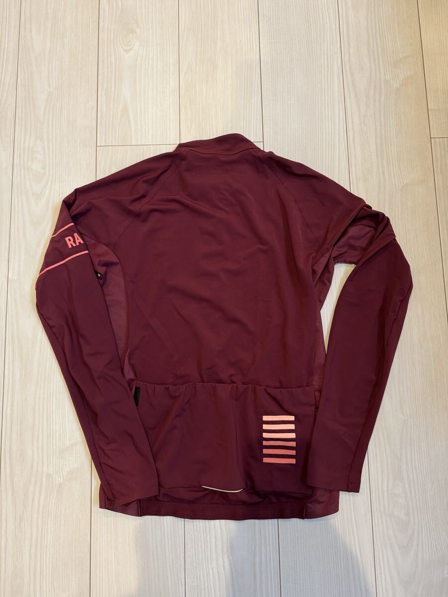 ★ Rapha ラファ PRO TEAM プロチーム サーマル 冬用 長袖ジャージ バーガンディ サイズM ソックス付 中古 ★_画像2