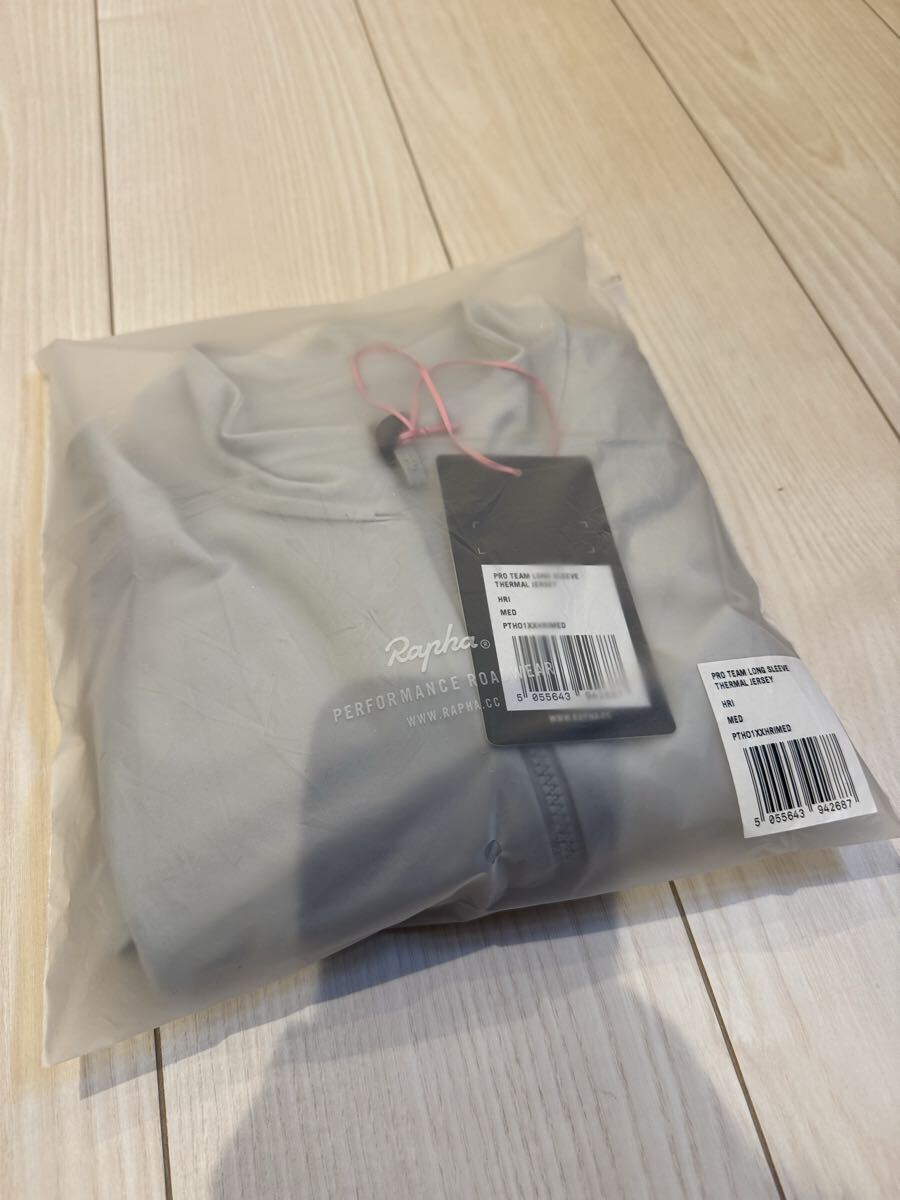 ★ Rapha ラファ PRO TEAM プロチーム サーマル 冬用 長袖ジャージ ライトグレー サイズM 中古 ★_画像8