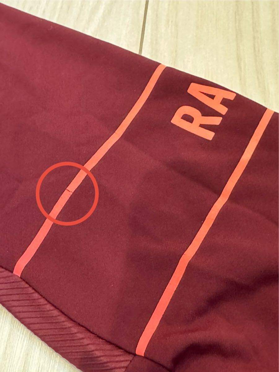 ★ Rapha ラファ PRO TEAM プロチーム サーマル 冬用 長袖ジャージ バーガンディ サイズM ソックス付 中古 ★_画像3