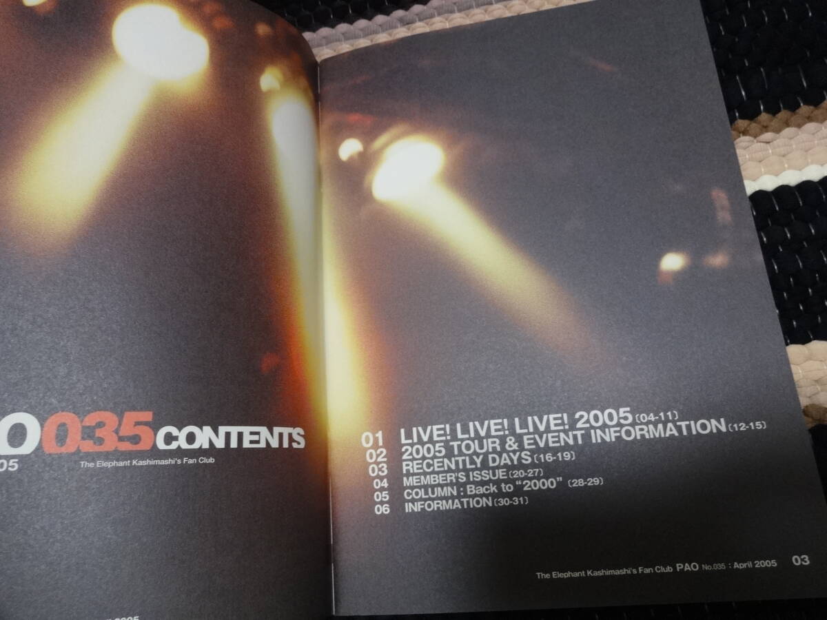 エレファントカシマシ　ファンクラブ 会報　PAO 　FC 非売品　35_画像3