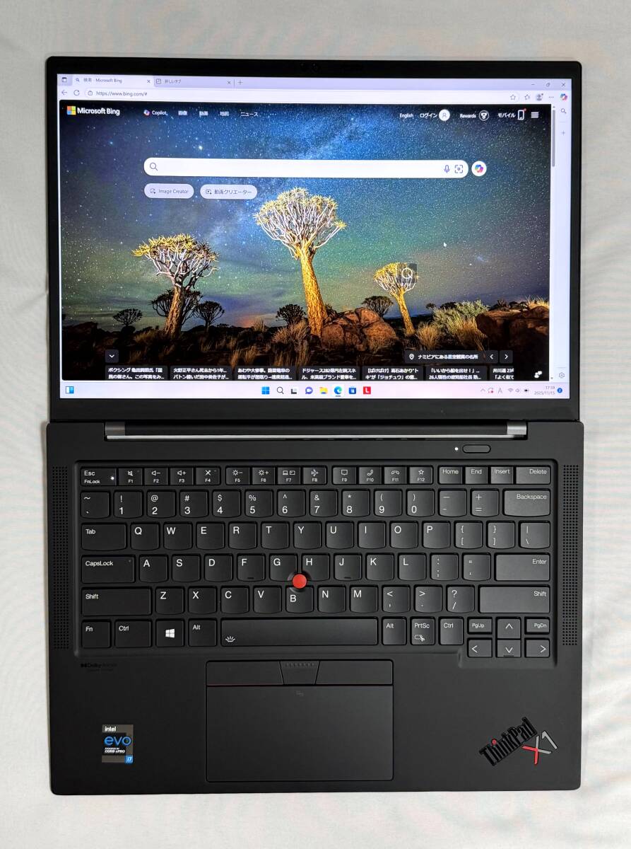 高性能 ThinkPad X1 Carbon Gen 9 LTE 付き- MS Office 2021 - CPU i7 / MEM 32GB / SSD 1TB / LCD 4K 3840x2400 / 顔認証カメラ_画像5