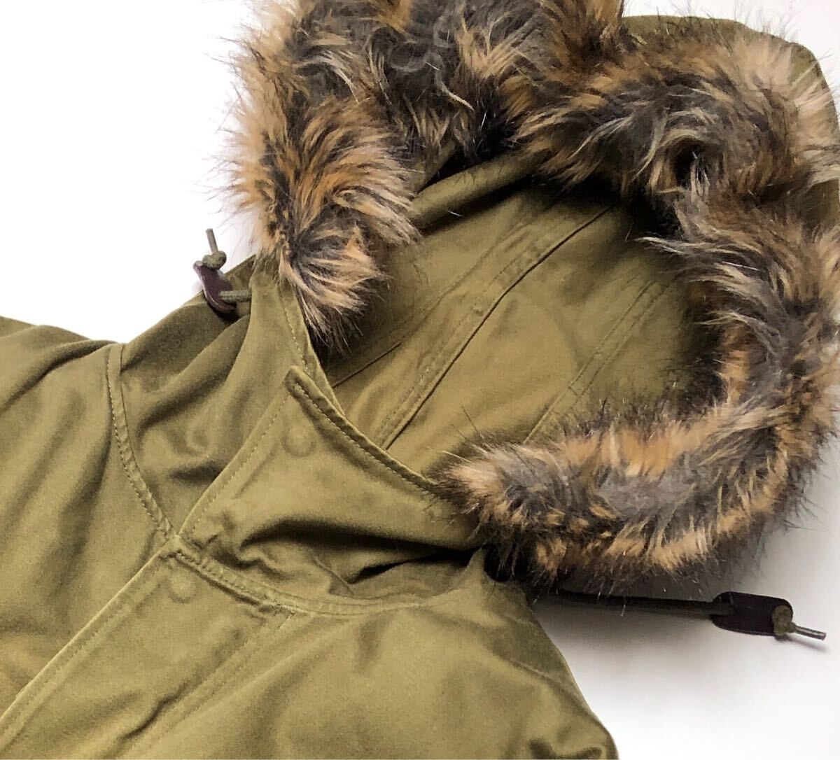 FRED PERRY フレッドペリー M-51モッズコート ライナー付 カーキ Sサイズ ファー脱着可 ヒットユニオン_画像10