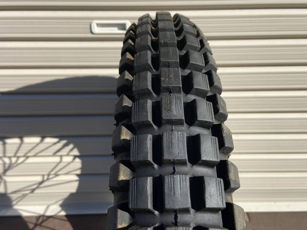 希少 当時物 DT250 DT1 DT1F 純正 フロント ホイール TAKASAGO製 160Ax19 1.60x19 3.25-19 絶版 旧車 タイヤ付 フロント ホイル　_画像7