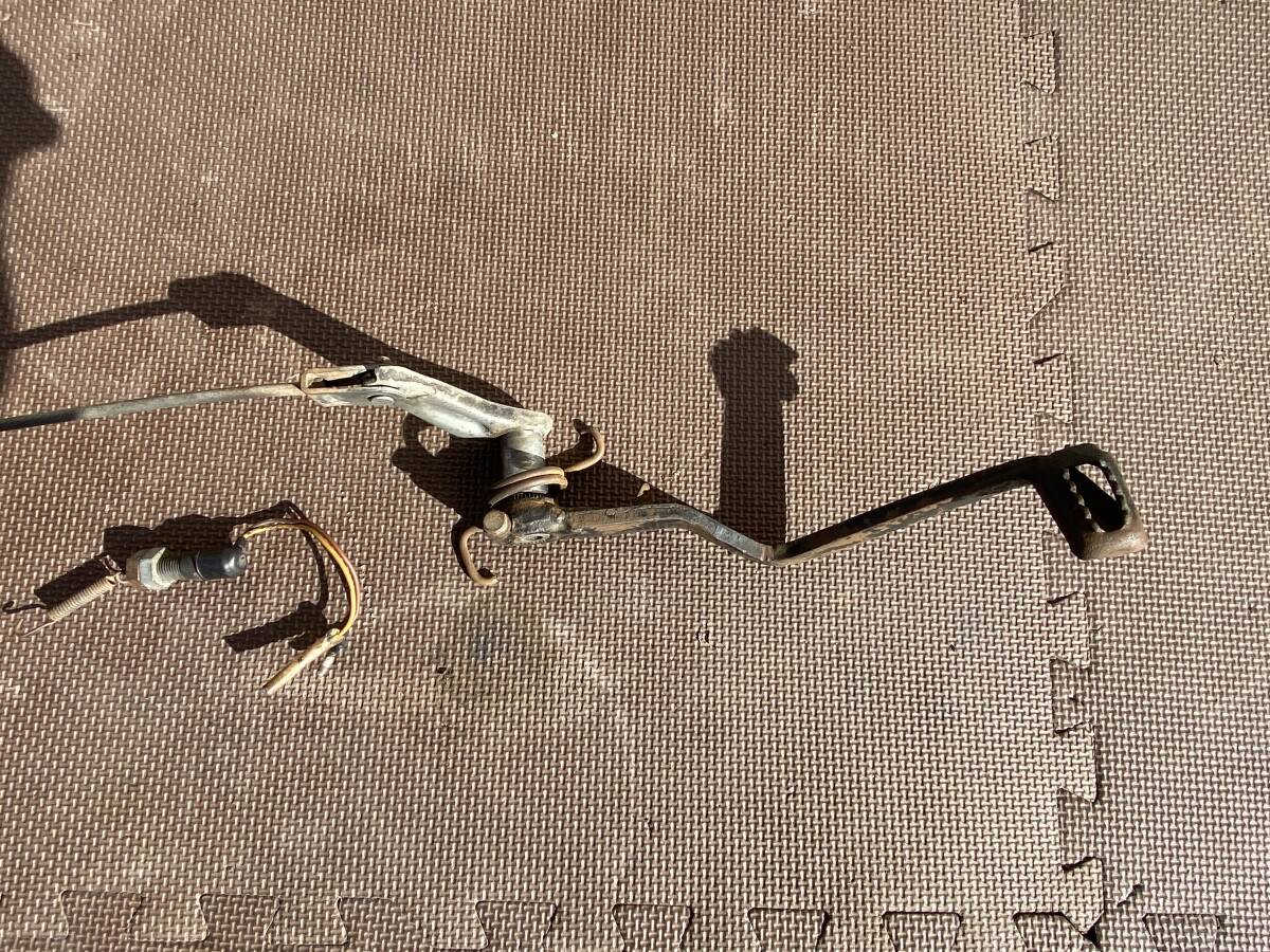 希少 当時物 DT250 DT1 DT1F 純正リアブレーキペダル ロッド リンク スイッチ 絶版 旧車_画像7