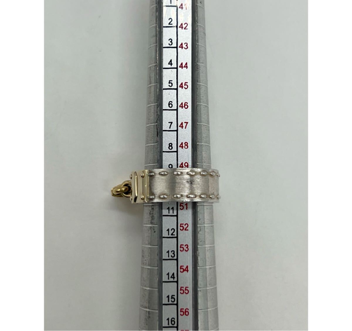 エルメス HERMES ケリー リング 表記サイズ50 SV YG コンビ ヴィンテージ アクセサリー_画像10