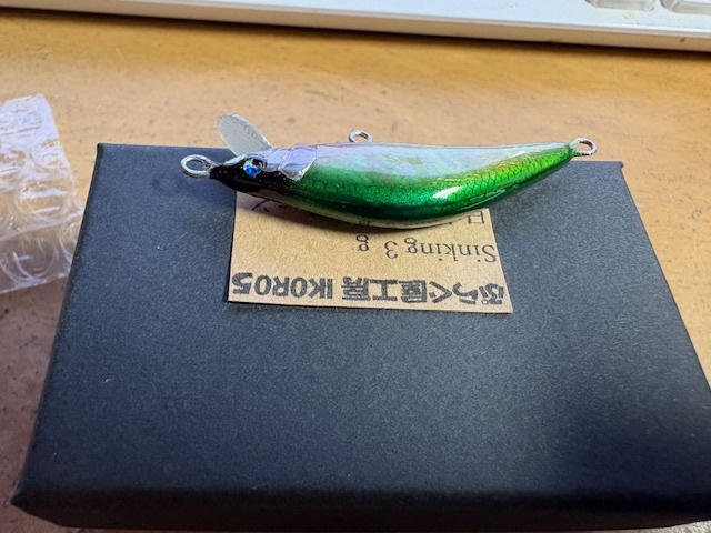 ぷらぐ屋工房　ＩＫＯＲＯ　日本あわび50ｍｍシンキング　グリーン　未使用品　＃レイチューン　カデンツァ　イタチミノー_画像2