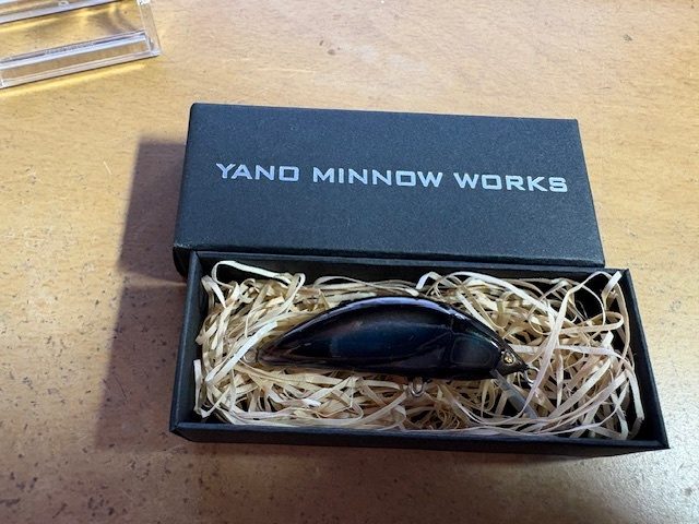 ハンドメイドミノー ヤノミノーワークス wriggle 50S　黒たまむし　50ｍｍ　未使用品シンキング　＃レイチューン　鱒モク_画像1