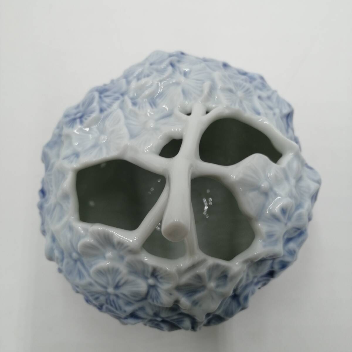 y4020 ROYAL COPENHAGEN ロイヤルコペンハーゲン 紫陽花 花瓶 フラワーベース インテリア 雑貨 置物_画像9