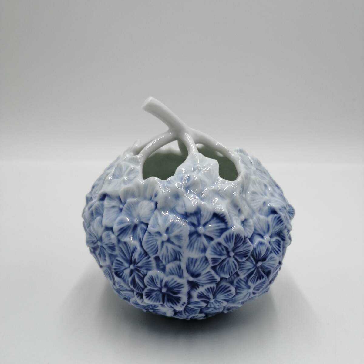 y4020 ROYAL COPENHAGEN ロイヤルコペンハーゲン 紫陽花 花瓶 フラワーベース インテリア 雑貨 置物_画像1