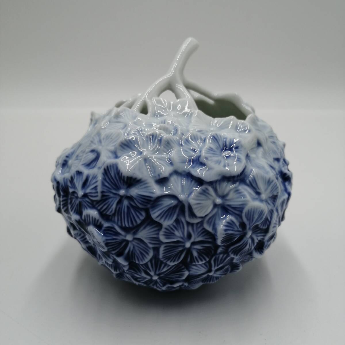 y4020 ROYAL COPENHAGEN ロイヤルコペンハーゲン 紫陽花 花瓶 フラワーベース インテリア 雑貨 置物_画像7