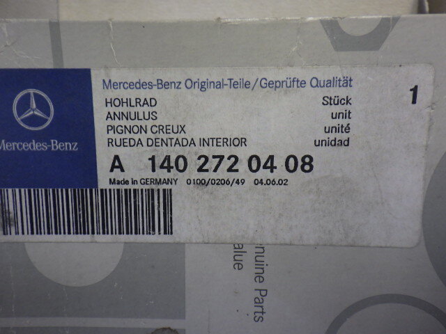 メルセデスベンツ オートマチックトランスミッション パーツ 純正新品 140 272 0408_画像5