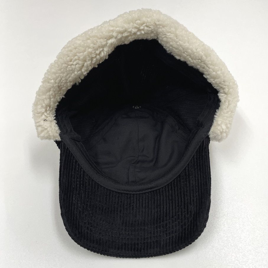 Dickies ブラック フライトキャップ コーデュロイ ボアパイロット帽子 スポーツ ゴルフ バイク トラックキャンプアウトドア ディッキーズ_画像10