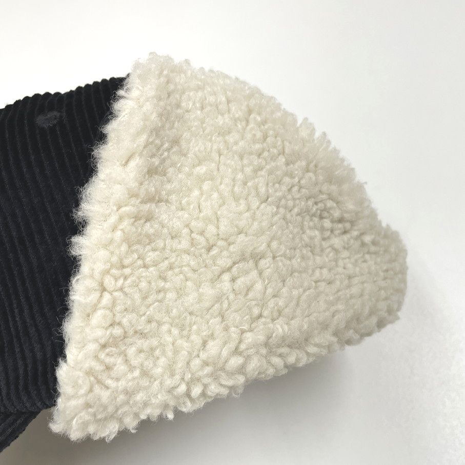 Dickies ブラック フライトキャップ コーデュロイ ボアパイロット帽子 スポーツ ゴルフ バイク トラックキャンプアウトドア ディッキーズ_画像5