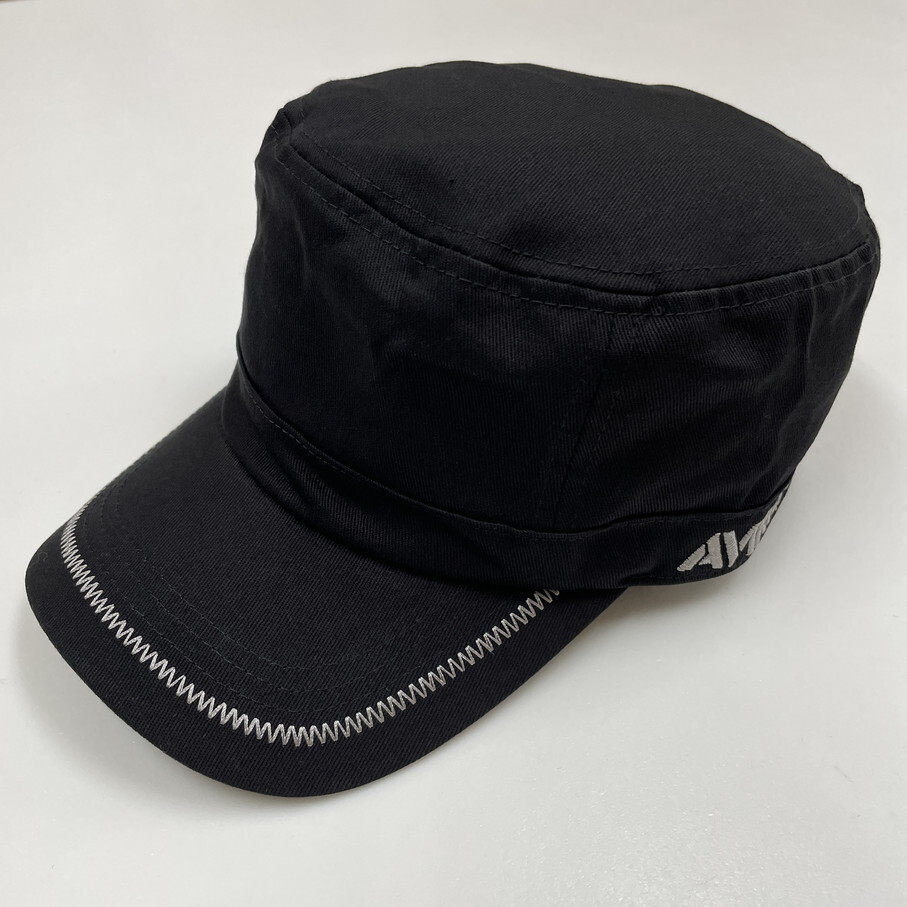AVIREX ブラック ワークキャップ シルバー刺繍 スポーツ ゴルフ バイク ミリタリー キャンプアウトドア 帽子 アビレックス アヴィレックス_画像2