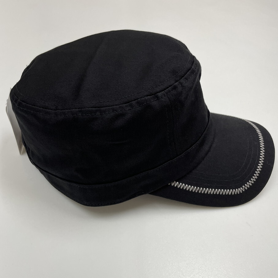 AVIREX ブラック ワークキャップ シルバー刺繍 スポーツ ゴルフ バイク ミリタリー キャンプアウトドア 帽子 アビレックス アヴィレックス_画像8
