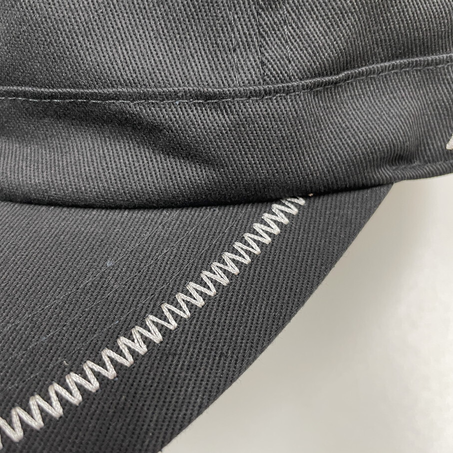 AVIREX ブラック ワークキャップ シルバー刺繍 スポーツ ゴルフ バイク ミリタリー キャンプアウトドア 帽子 アビレックス アヴィレックス_画像4