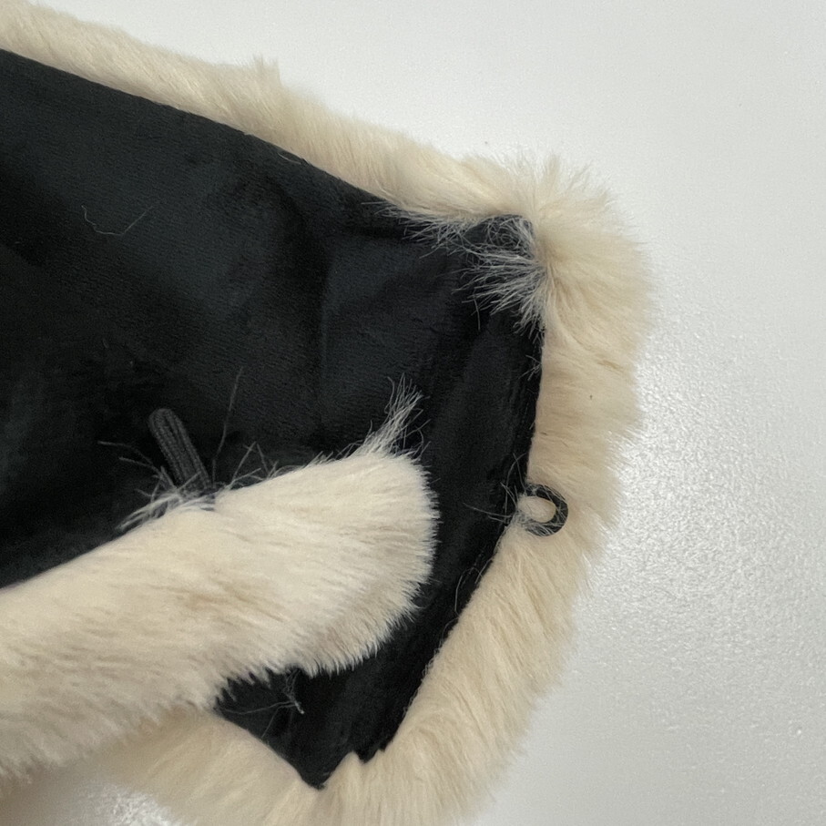 nano universe /F/ ベージュ系 エコファーティペット マフラー 防寒 冬物 ふわふわ もこもこ カジュアル インナーブラック ナノユニバース_画像8