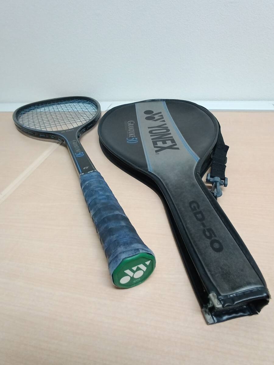 ヨネックス YONEX GRANDUKE 50 グランデューク50 GD-50 ケース付(プラスチックの左フック破損あり) ソフトテニス/軟式/ラケット UF17_画像3