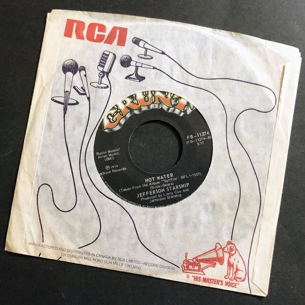 JEFFERSON STARSHIP Runaway カナダ盤シングル Grunt 1978_画像2