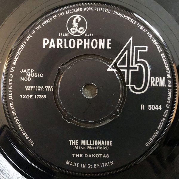 THE DAKOTAS The Cruel Sea UK盤シングル Parlophone 1963 The Ventures_画像2