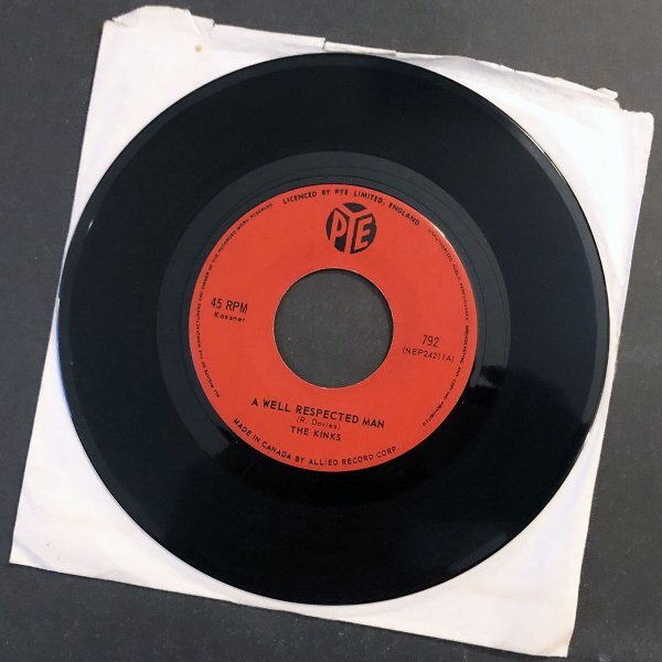 THE KINKS A Well Respected Man カナダ盤シングル Pye 1966_画像1