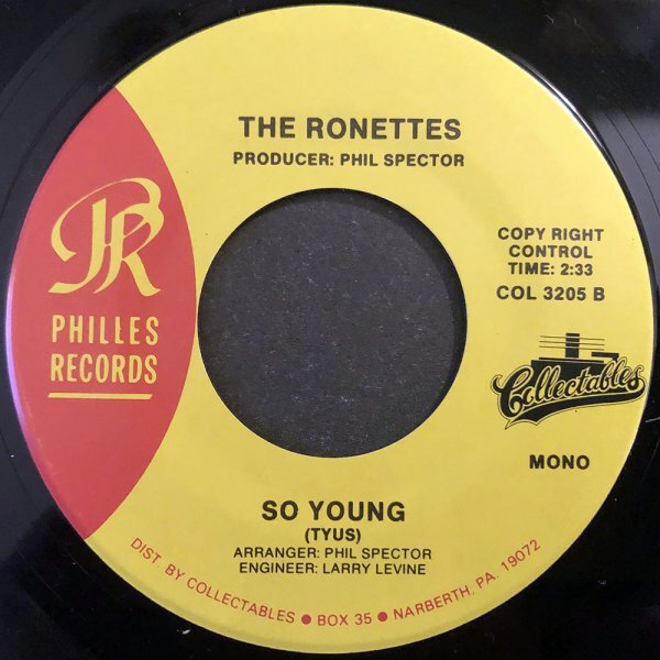 THE RONETTES Be My Baby US盤シングル再発 Phil Spector 1982_画像3