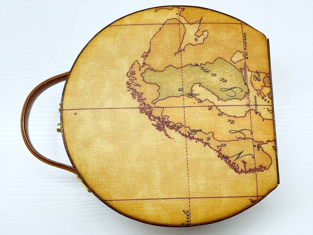  хороший товар PRIMA CLASSE Prima Classe geo графика карта рисунок раунд багажник 2WAY ручная сумочка 