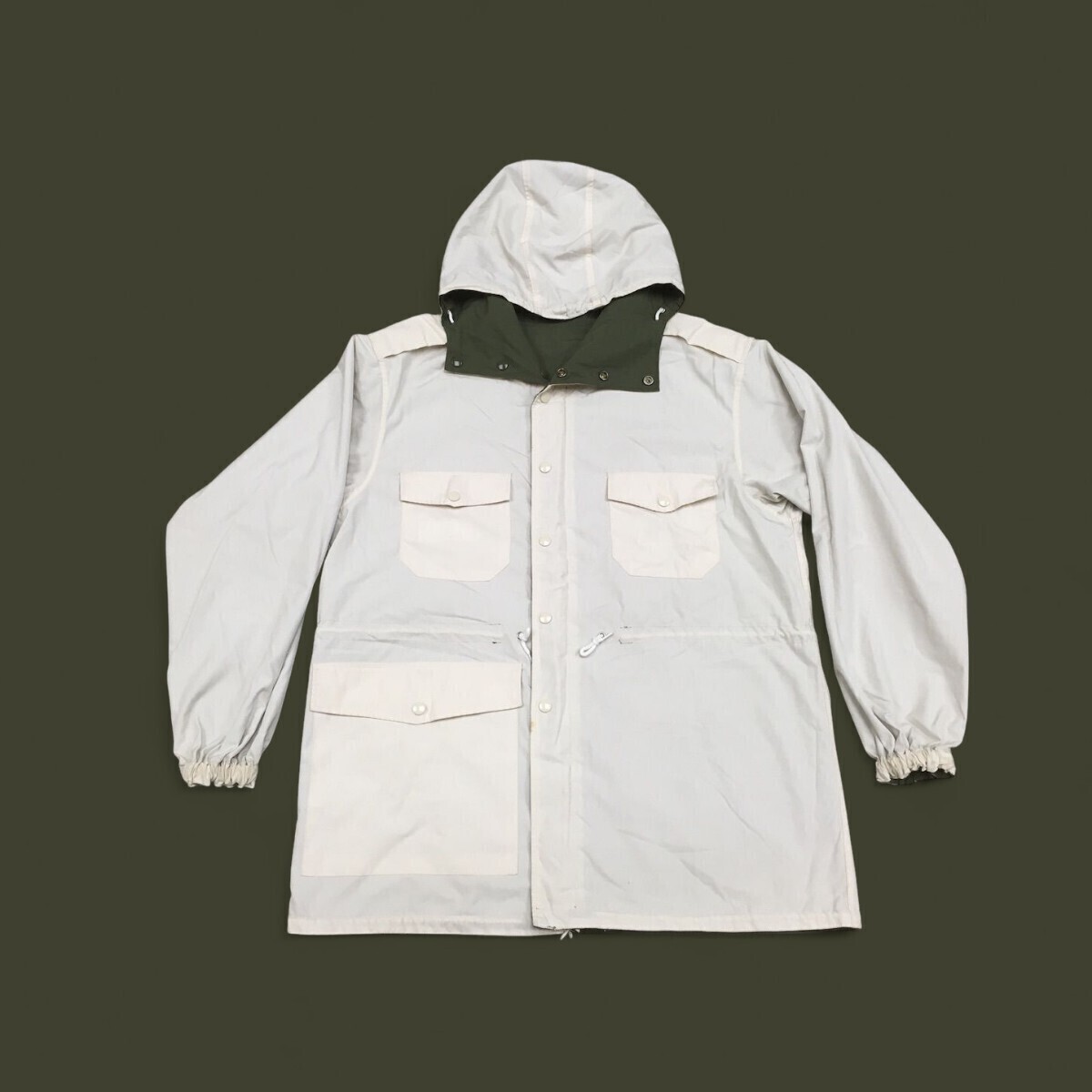 自衛隊! 古着! ウルトラレア!旧型防寒外皮パーカー上下!ほぼ新品!売店購入品です ミリタリー カーキ 防寒外衣_画像5