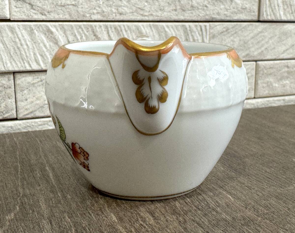 Herend ヘレンド【 ウィンザーの小枝 WBOS 649 ミルクピッチャー 】クリーマー フラワー 金彩 希少 美品_画像3